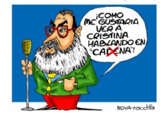 El periodista Jorge Lanata se ha destacado por enfrentar a los poderes de Argentina: el �menemismo� y el �kirchnerismo�. (Dibujo: NOVA)