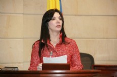 Presidente de la comisi�n primera del Senado, Karime Mota.