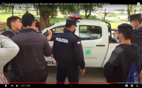 Querían denunciar la crisis educativa y terminaron presos: impiden conferencia de estudiantes frente al Congreso