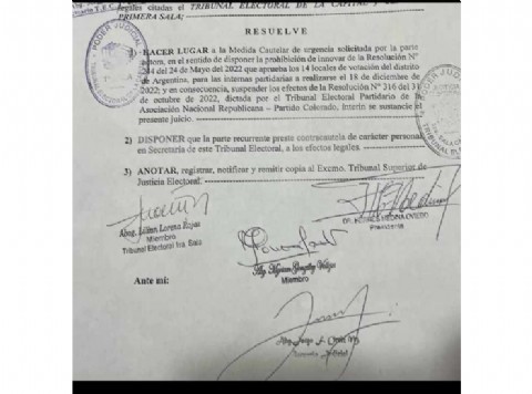 La Justicia Electoral resuelve que se votará en las 14 seccionales en Argentina