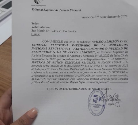 Habilitadas las 14 seccionales: fracasa plan cartista para limitar participación electoral de colorados en Argentina