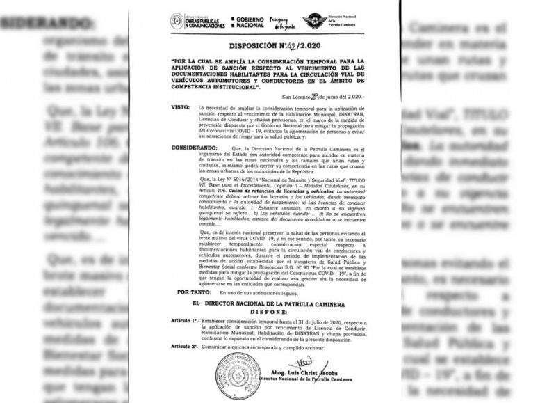 Extienden el plazo de la prórroga de vencimiento de documentos