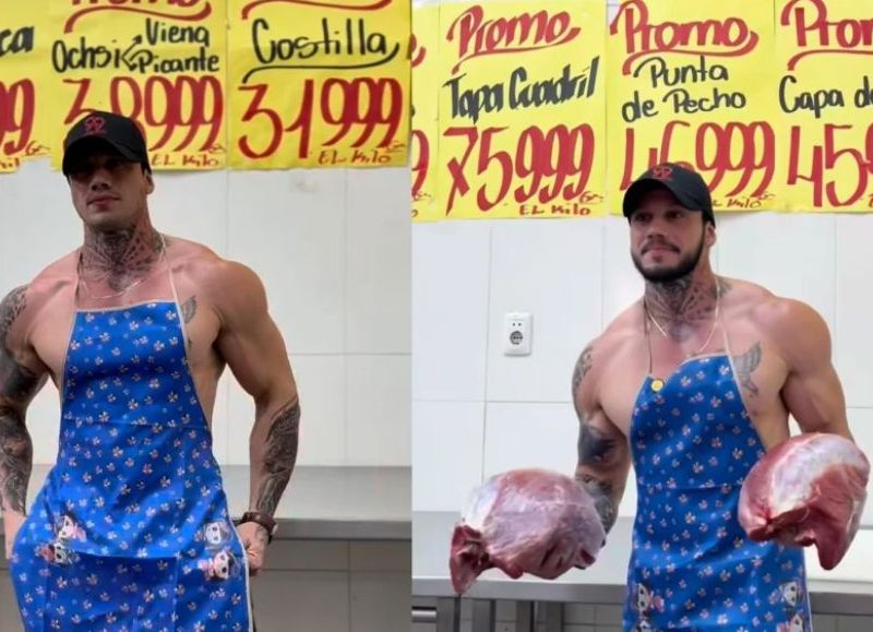 VIDEO | El carnicero que revolucionó el mostrador y se volvió furor entre las clientas