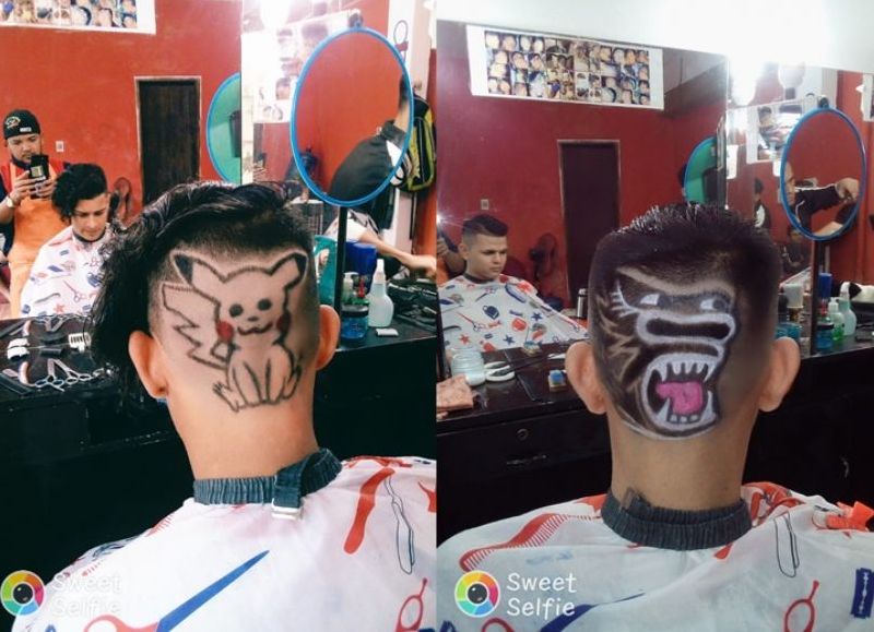 "Taino y Jorge", la barbería éxito de Asunción por sus extravagantes cortes de pelo